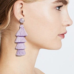 BaubleBar Lilac Purple Tassel Earrings